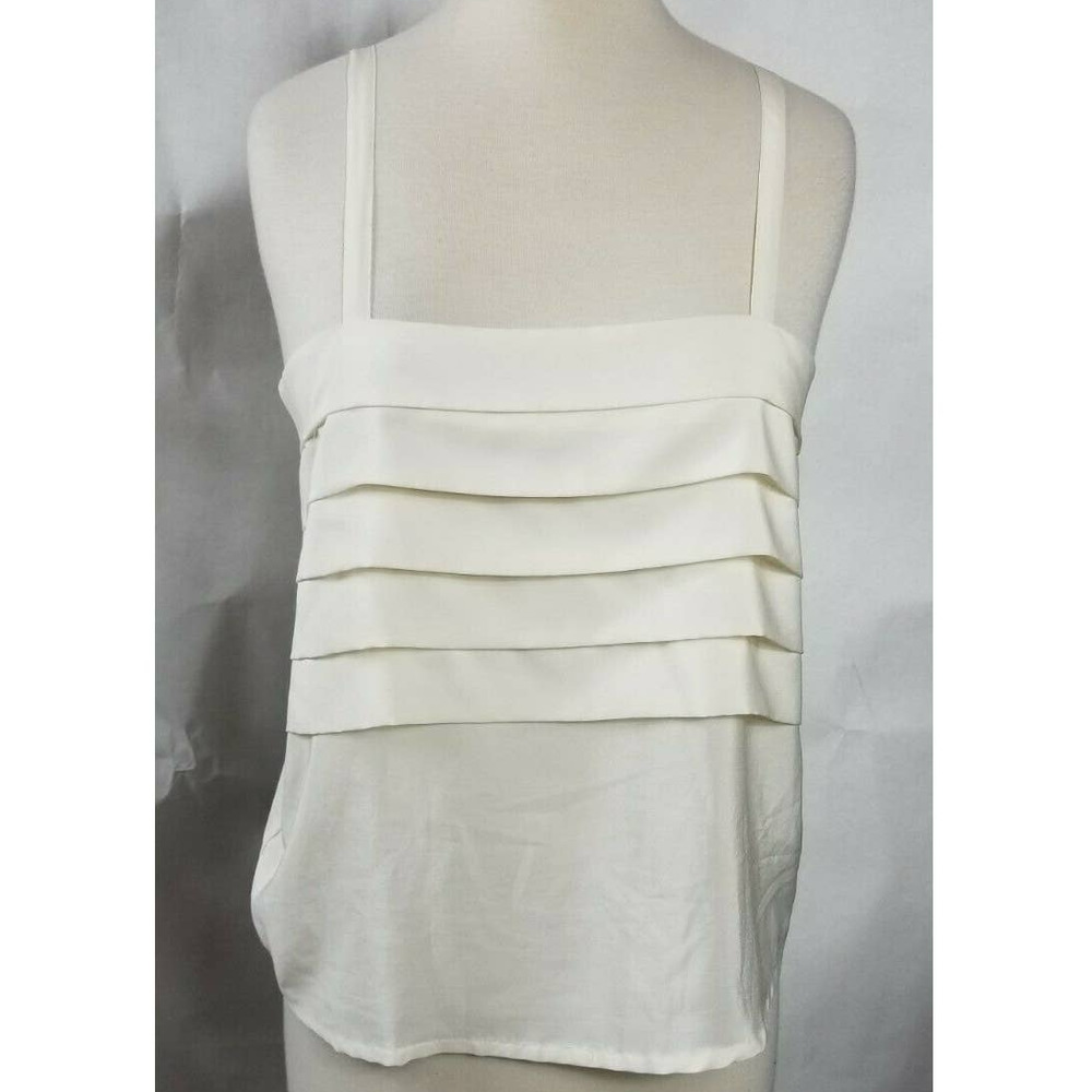 JANINE Cami size 12 Crop Top Sleeveless Ivory